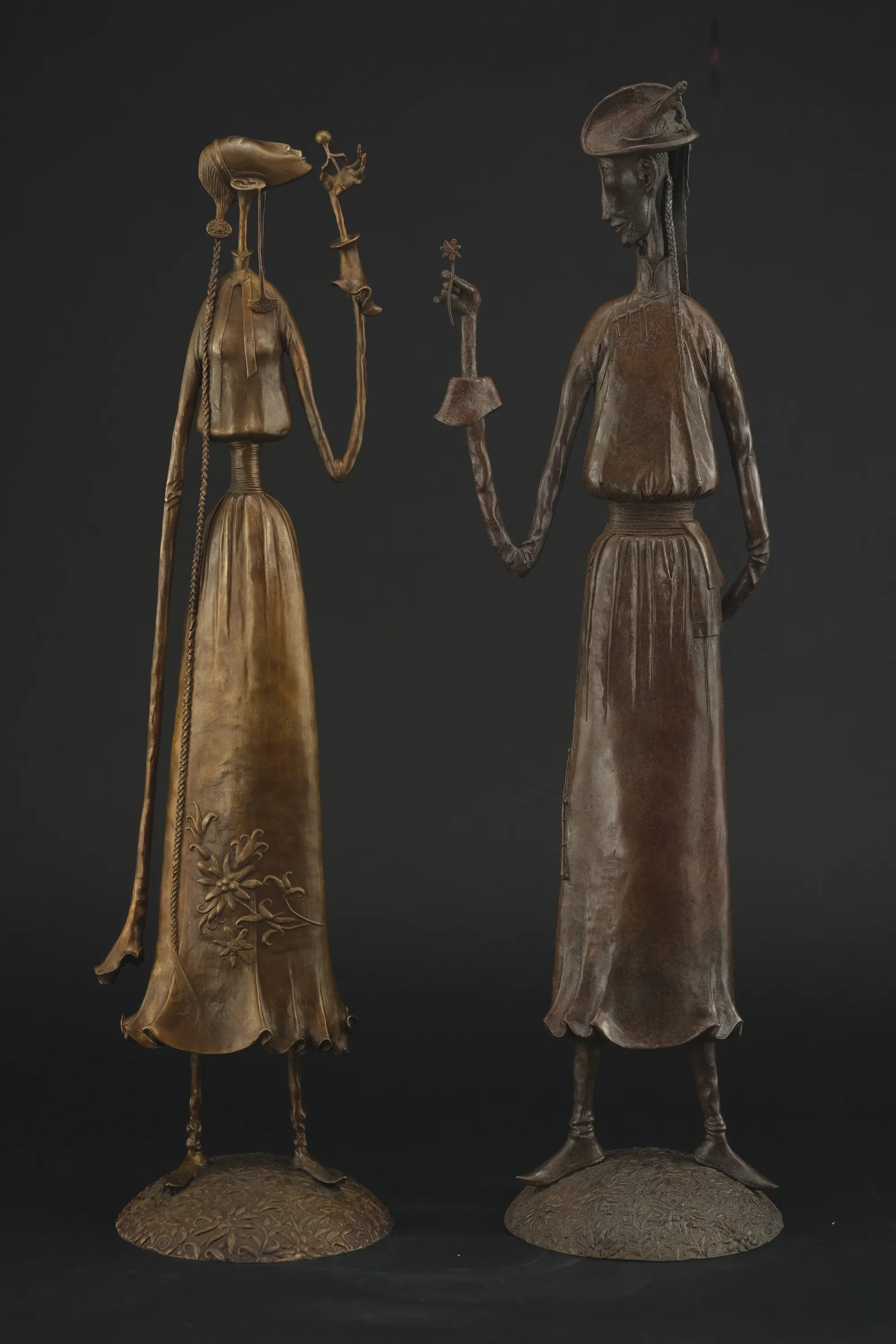 A Girl Blowing a Dandelion - view 3